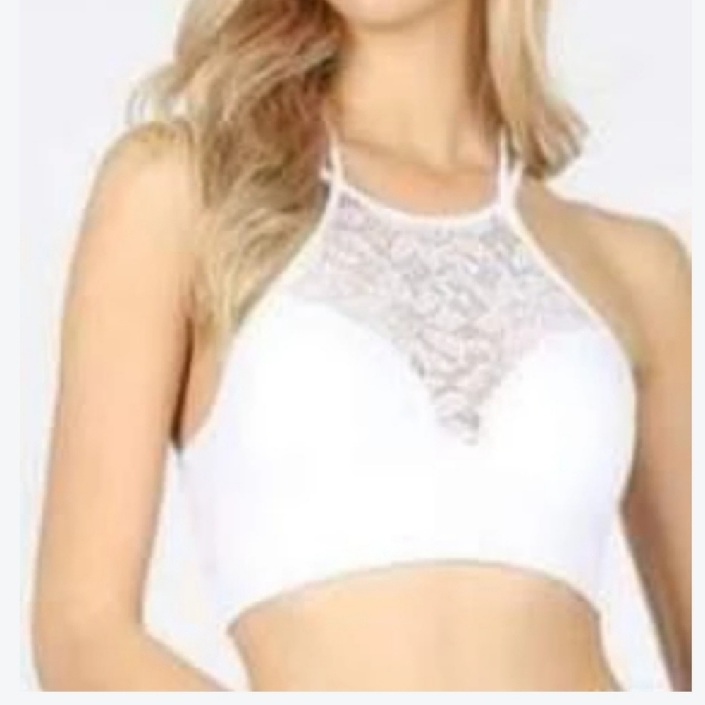 White lace bralette